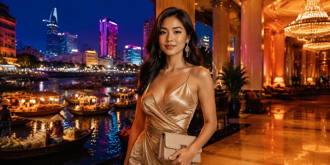 Không khí cá cược thể thao sôi động về đêm tại TP. Hồ Chí Minh với ánh đèn neon rực rỡ